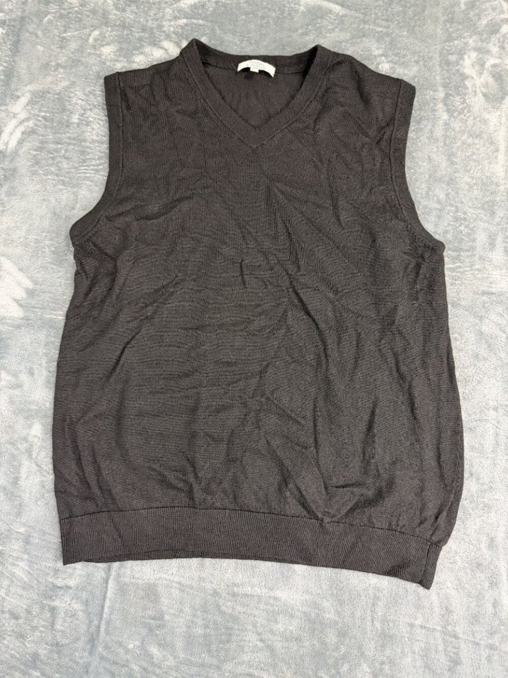 Turnbury Mens Black Sleeveless Sweater Vest XLT
